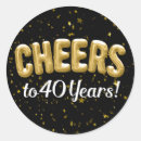 Search for cheers to 40 years stickers Party