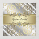 Search for silver and gold christmas invitations Black