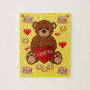 Search for kids valentine puzzles Teddy bear