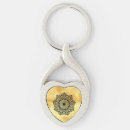 Search for gold background key rings Mandala