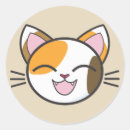Search for funny cat face stickers Cartoon