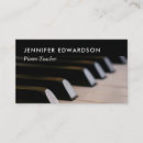 Search for piano business cards Minimalist