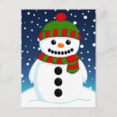 Search for funny snowman cartoon postcards Winter