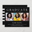 Search for black and white stripe graduation invitations College