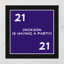 Search for male 21st birthday invitations Blue