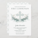 Search for floral first communion invitations Boy