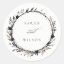 Search for brown wedding stickers Simple minimal