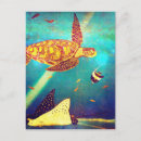 Search for sea turtle art postcards Colourful