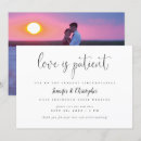 Search for love is patient wedding invitations Cancelled