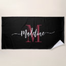 Search for red and black beach towels Calligraphy
