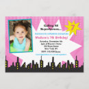 Search for girl superhero invitations Party