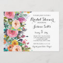 Search for bright floral bridal shower invitations Boho