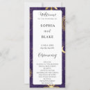 Search for purple and gold wedding programs Modern