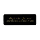 Search for gold save the date return address labels Black