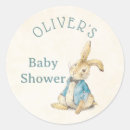 Search for vintage baby shower thank you stickers Peter rabbit