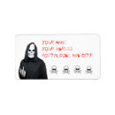 Search for horror return address labels Grim reaper