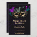 Search for pink masquerade party invitations Feathers