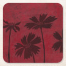 Search for silhouettes coasters Red