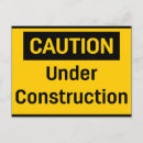 Search for caution postcards Construction