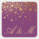Search for gold purple wedding stickers Sparkle