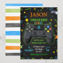 Search for pixel birthday invitations Grey