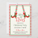 Search for elves christmas invitations Red