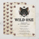 Search for kitten 1st birthday invitations Wild one