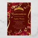 Search for elegant red and gold birthday invitations Script