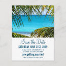 Search for destination save the date postcards Palm tree