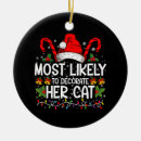 Search for santa cat christmas tree decorations Xmas
