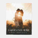 Search for wedding anniversary photo blankets Newlywed couple