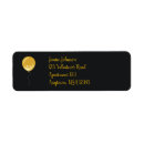 Search for golden anniversary return address labels Black and gold