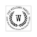 Search for monogram address rubber stamps Laurel wreath