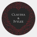 Search for red and black wedding stickers Gothic