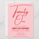 Search for red 21st birthday invitations Minimalist