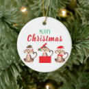 Search for cute monkey christmas tree decorations Green
