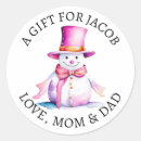 Search for watercolor snowman stickers Pink