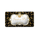 Search for gold crown return address labels Tiara