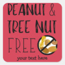 Search for peanut free stickers Nut allergy