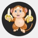 Search for banana cartoon stickers Monkey