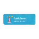 Search for beach ball return address labels Watercolor