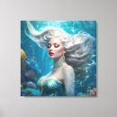 Search for beautiful mermaid canvas prints Underwater