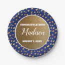 Search for blue and gold graduation plates Modern