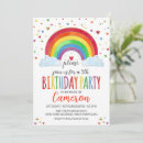 Search for rainbow colors birthday invitations Cute
