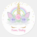 Search for purple unicorn stickers Girl birthday party