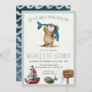 Search for otter birthday invitations Blue