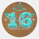 Search for turquoise and brown stickers Birthday