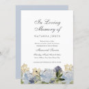 Search for memorial religious invitations Blue