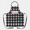 Search for black and white gingham aprons Country