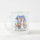 Search for fox with glasses mugs Watercolor